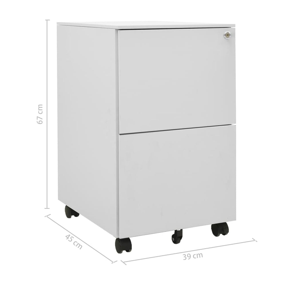 Ladeblok verrijdbaar 39x45x67 cm staal lichtgrijs MeubelReus