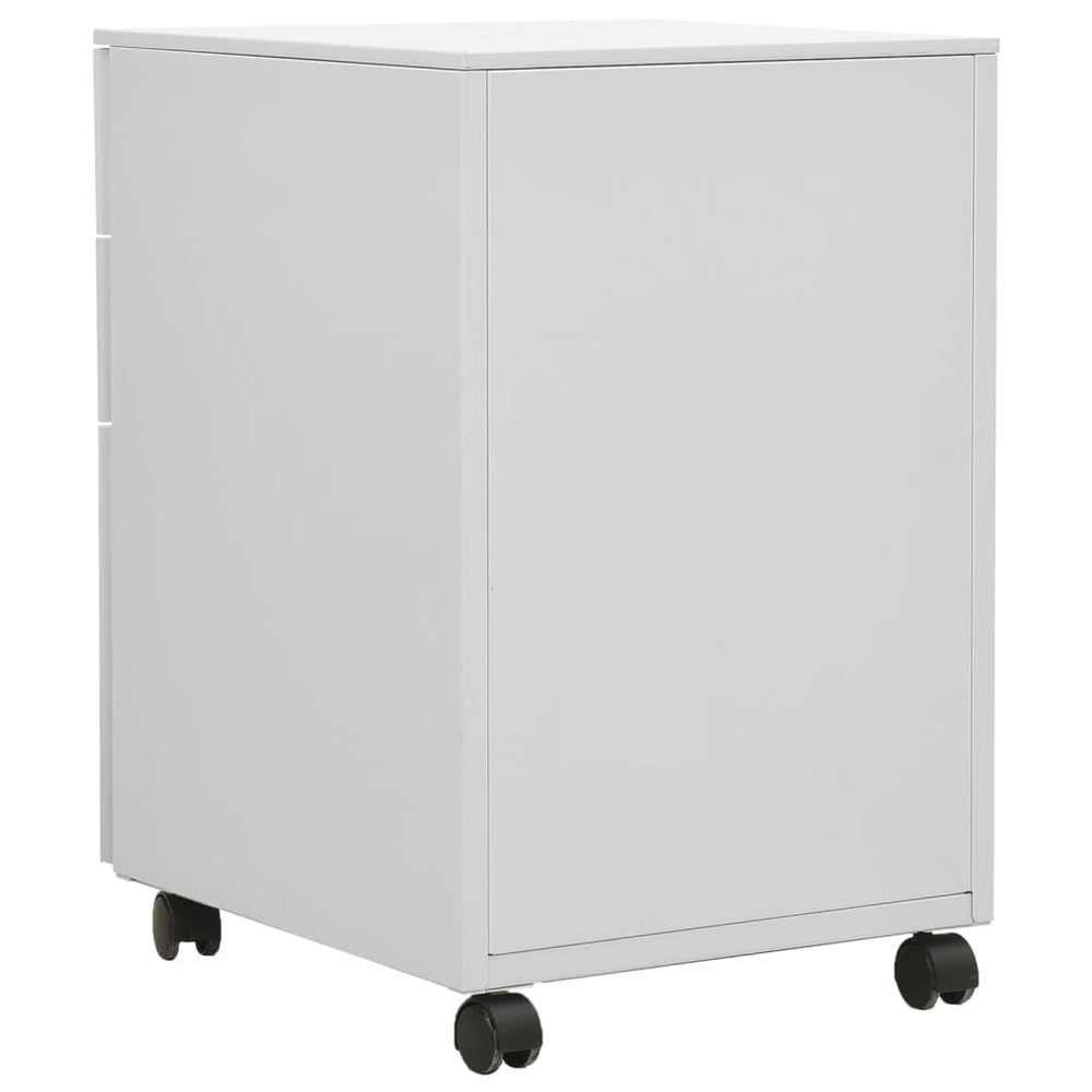 Ladeblok verrijdbaar 39x45x60 cm staal lichtgrijs MeubelReus