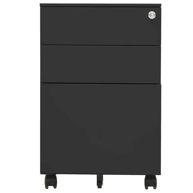Ladeblok verrijdbaar 39x45x60 cm staal antracietkleurig MeubelReus
