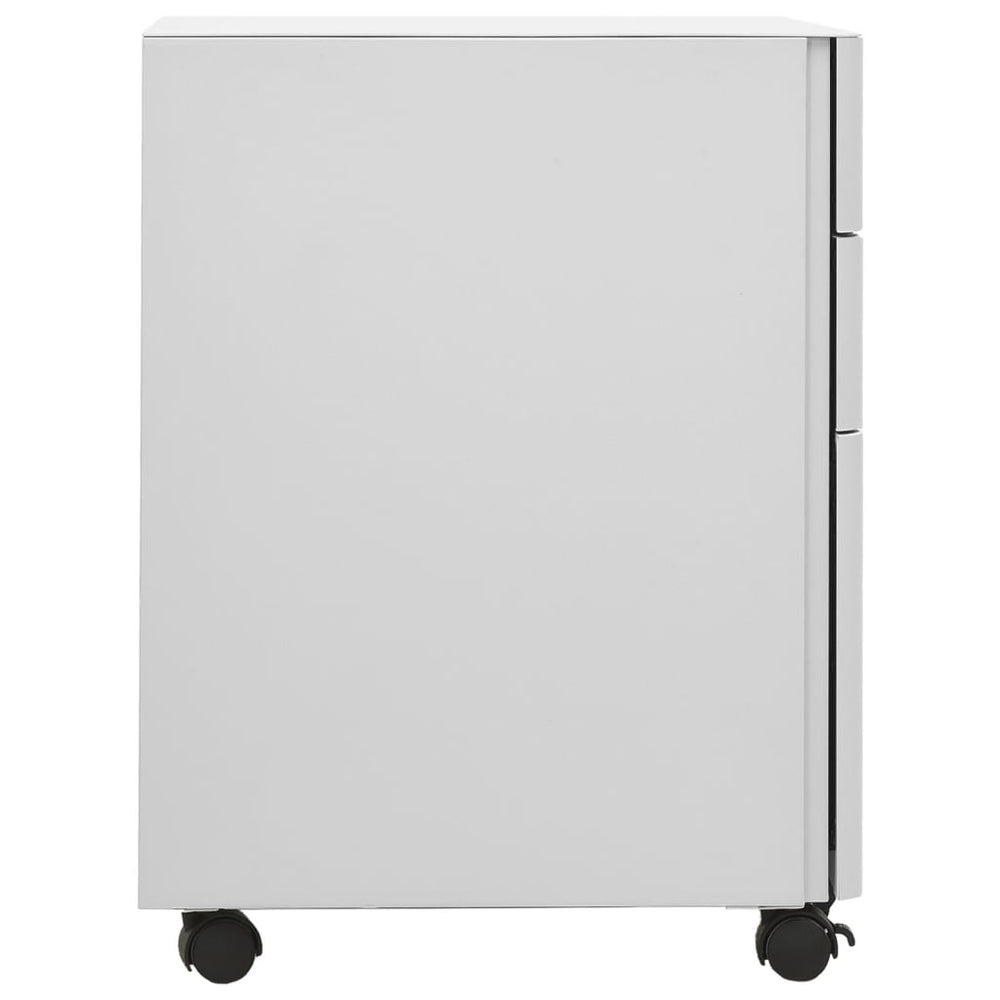 Ladeblok verrijdbaar 30x45x59 cm staal lichtgrijs MeubelReus