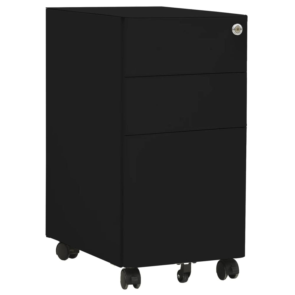 Ladeblok verrijdbaar 30x45x59 cm staal zwart MeubelReus