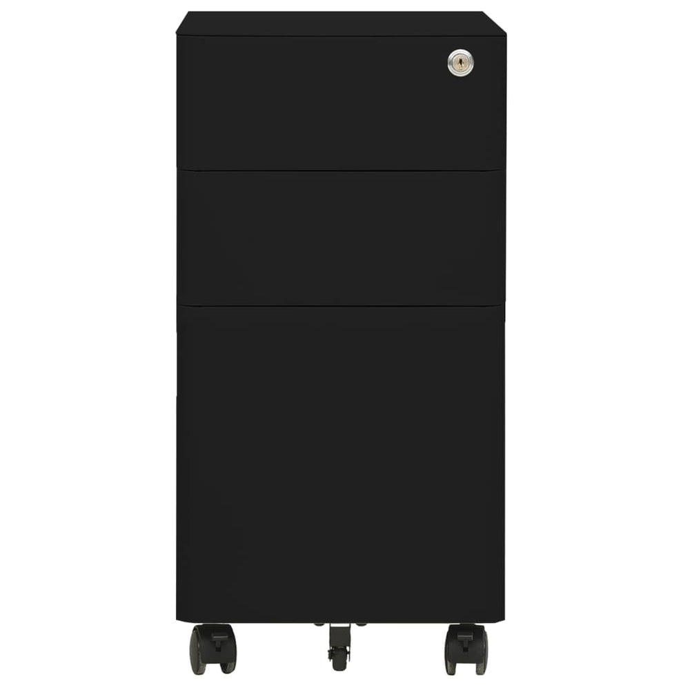 Ladeblok verrijdbaar 30x45x59 cm staal zwart MeubelReus