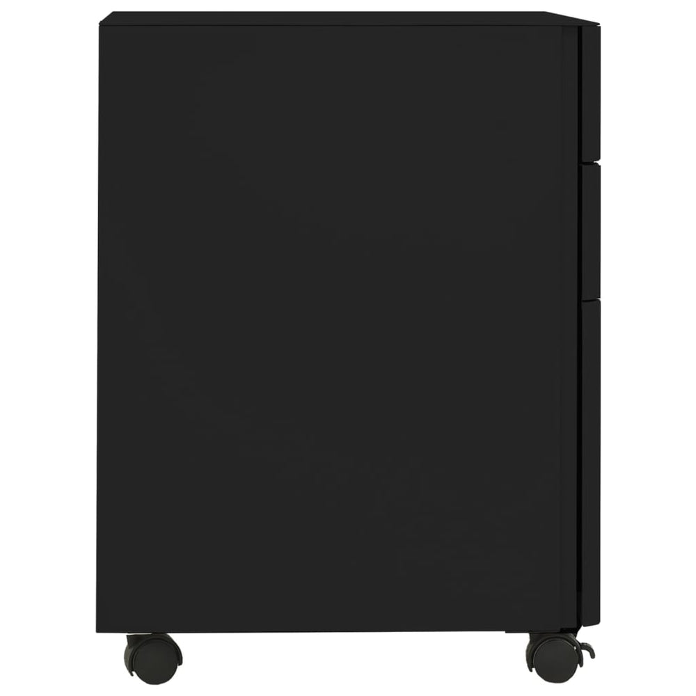 Ladeblok verrijdbaar 30x45x59 cm staal zwart MeubelReus