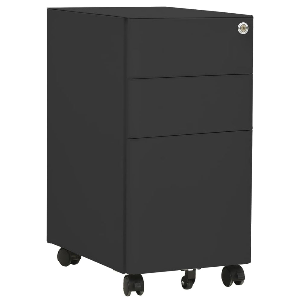 Ladeblok verrijdbaar 30x45x59 cm staal antracietkleurig MeubelReus