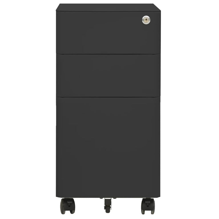 Ladeblok verrijdbaar 30x45x59 cm staal antracietkleurig MeubelReus