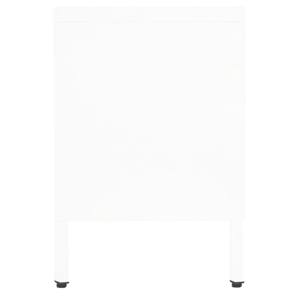 Tv-meubel 90x30x44 cm staal en glas wit MeubelReus