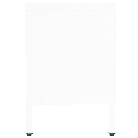 Tv-meubel 90x30x44 cm staal en glas wit MeubelReus