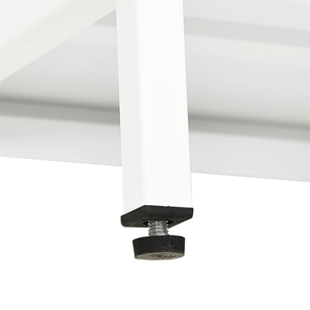 Tv-meubel 90x30x44 cm staal en glas wit MeubelReus
