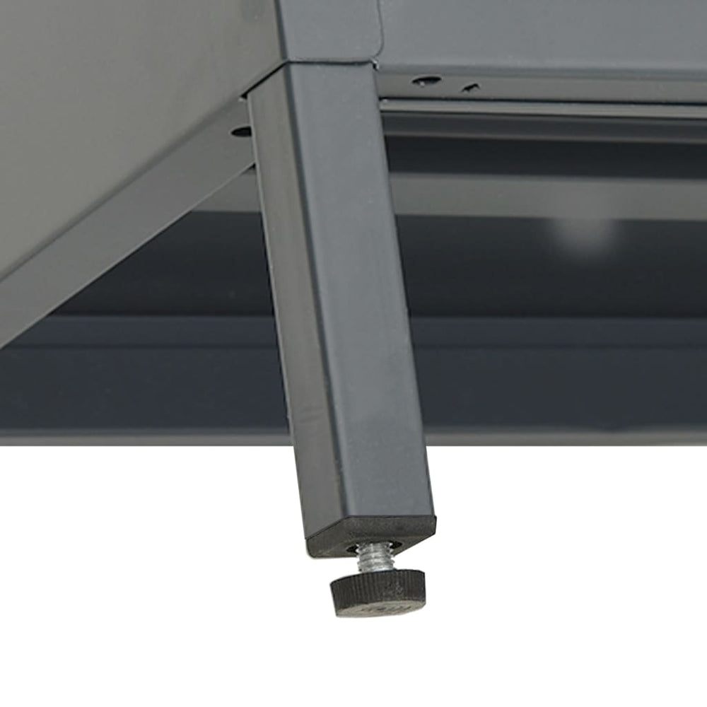 Tv-meubel 90x30x44 cm staal en glas antracietkleurig MeubelReus