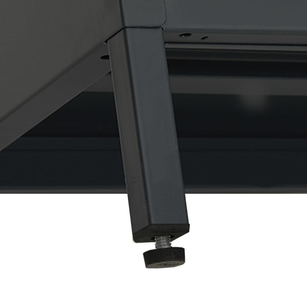 Tv-meubel 105x35x52 cm staal en glas zwart MeubelReus