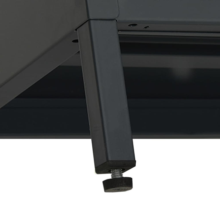 Tv-meubel 105x35x52 cm staal en glas zwart MeubelReus
