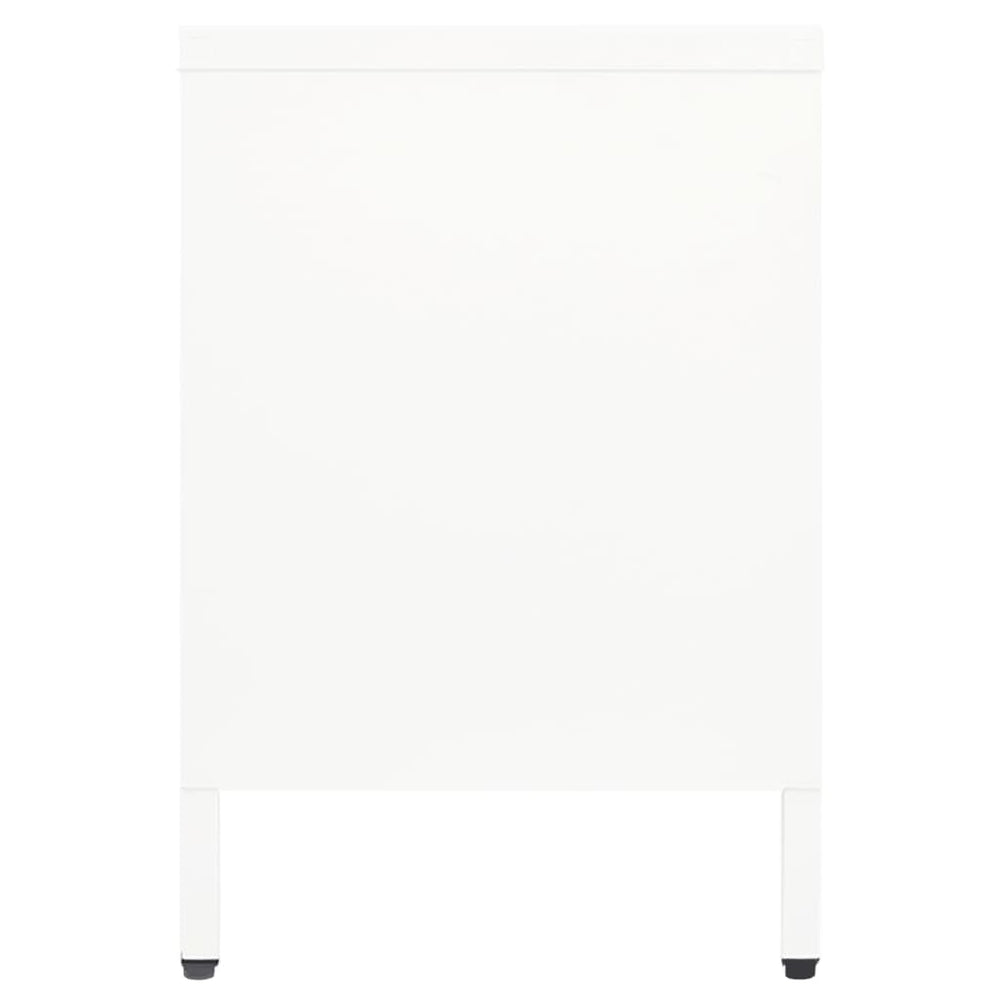 Tv-meubel 105x35x52 cm staal en glas wit MeubelReus
