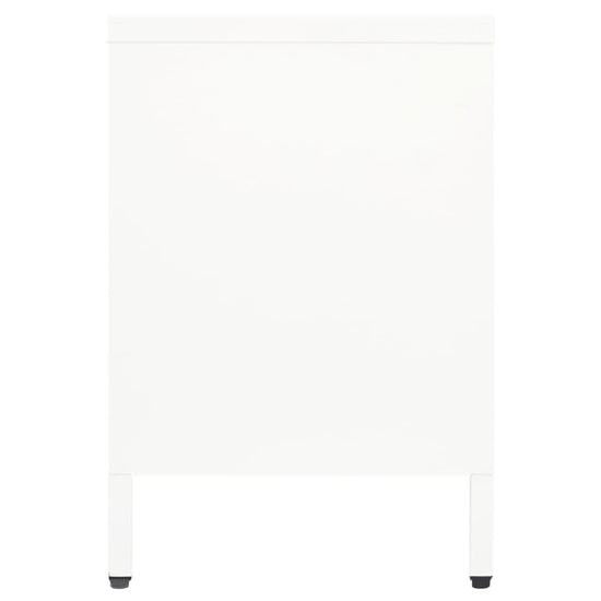 Tv-meubel 105x35x52 cm staal en glas wit MeubelReus