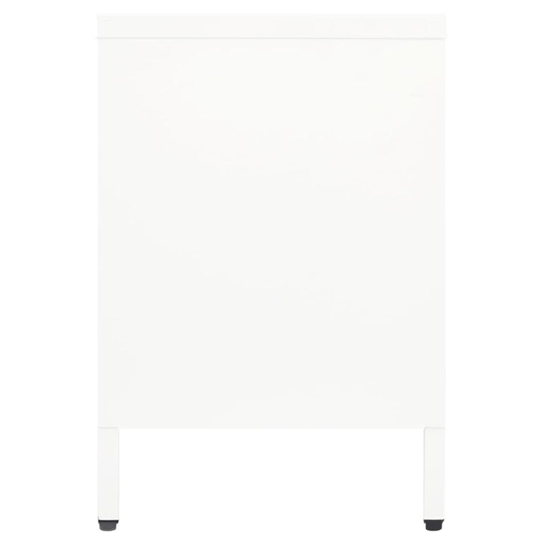 Tv-meubel 105x35x52 cm staal en glas wit MeubelReus
