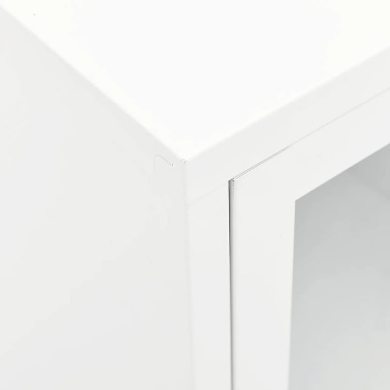 Tv-meubel 105x35x52 cm staal en glas wit MeubelReus