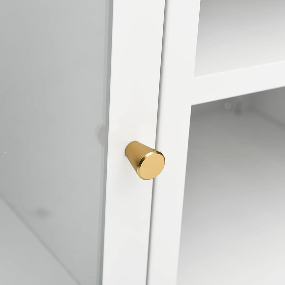 Tv-meubel 105x35x52 cm staal en glas wit MeubelReus