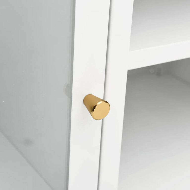 Tv-meubel 105x35x52 cm staal en glas wit MeubelReus
