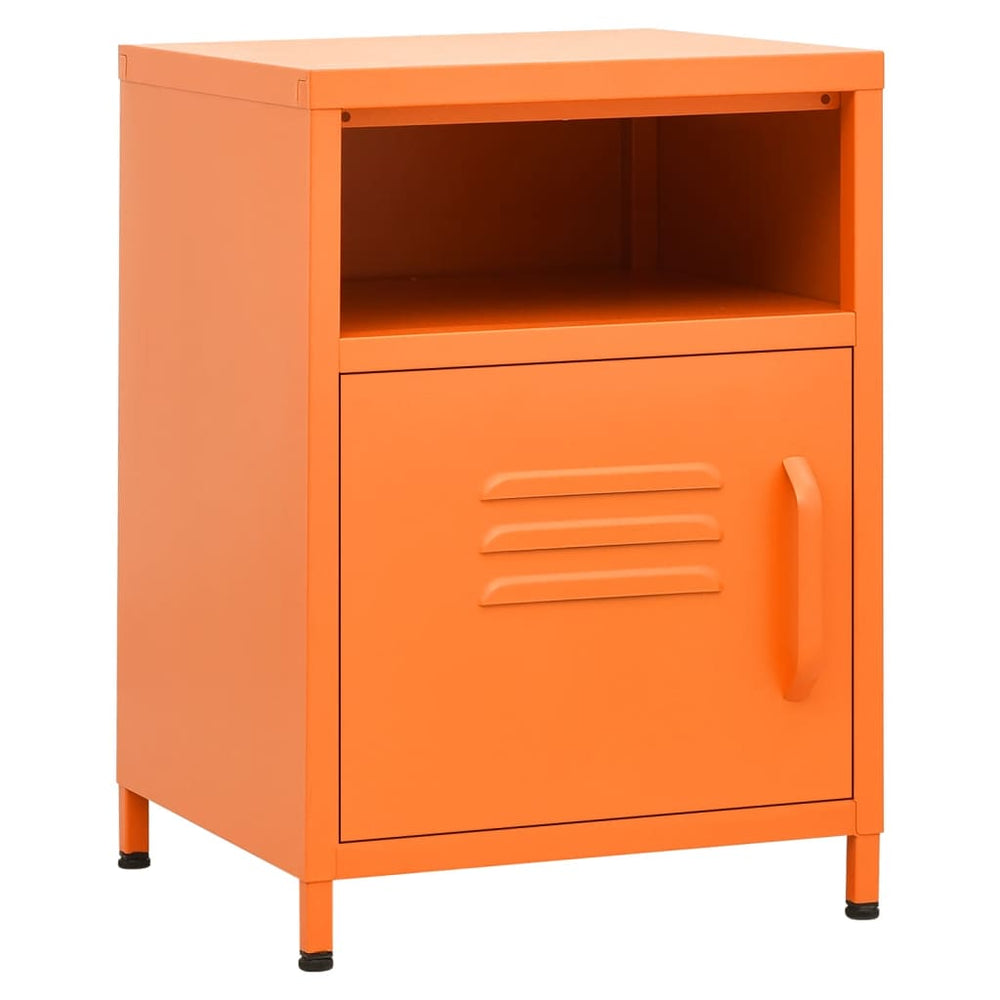 Nachtkastje 35x35x51 cm staal oranje MeubelReus