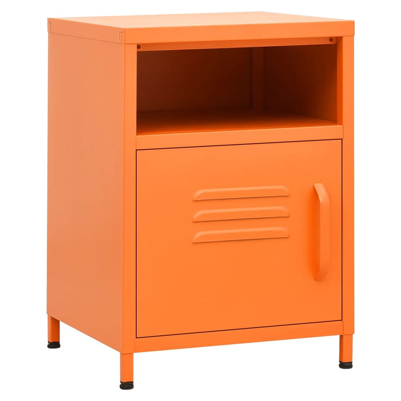 Nachtkastje 35x35x51 cm staal oranje MeubelReus
