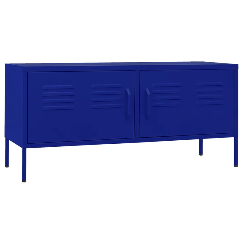 Tv-meubel 105x35x50 cm staal marineblauw
