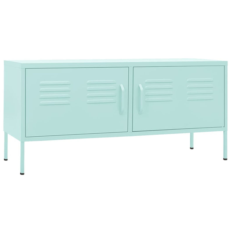 Tv-meubel 105x35x50 cm staal mintkleurig