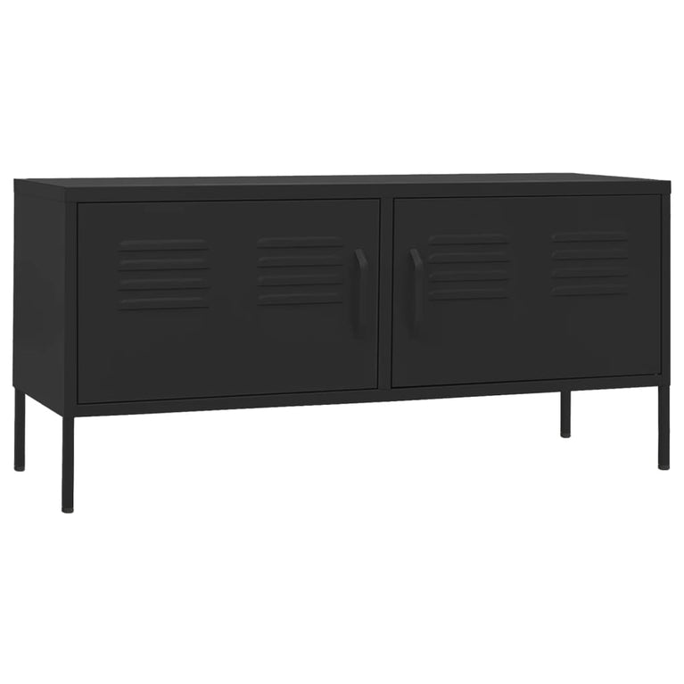 Tv-meubel 105x35x50 cm staal zwart