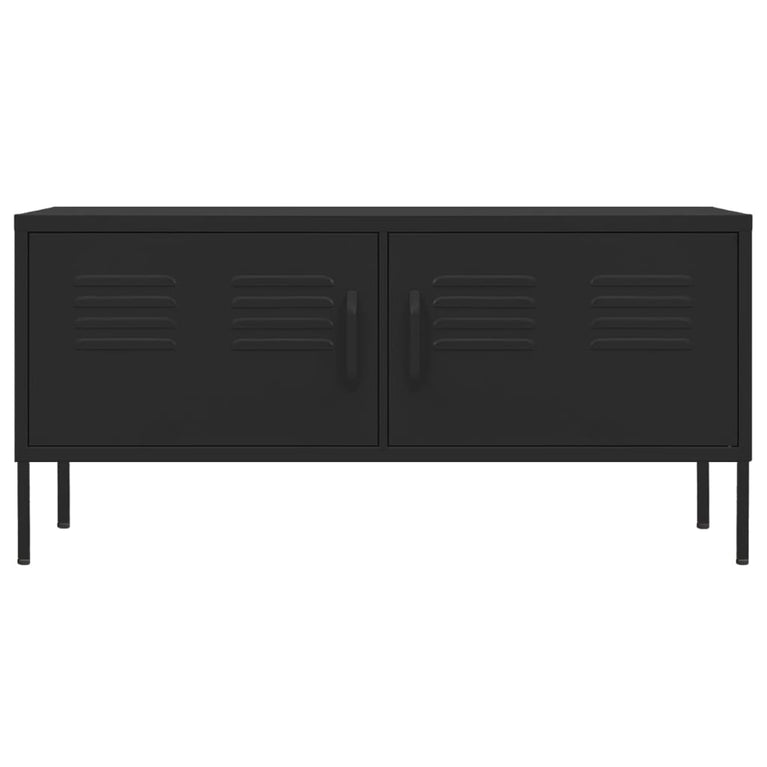 Tv-meubel 105x35x50 cm staal zwart