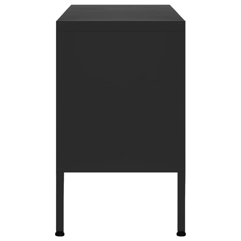 Tv-meubel 105x35x50 cm staal zwart