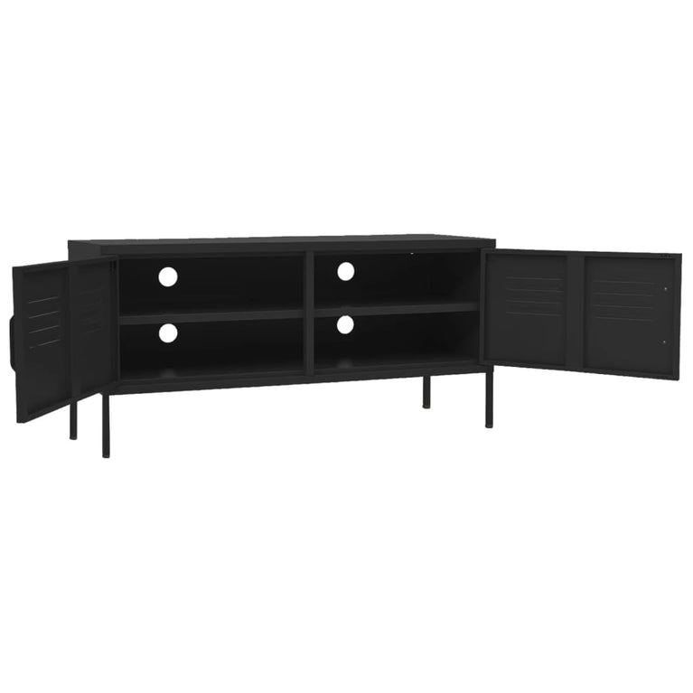 Tv-meubel 105x35x50 cm staal zwart