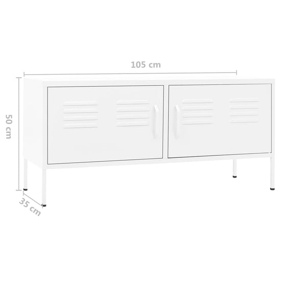 Tv-meubel 105x35x50 cm staal wit MeubelReus