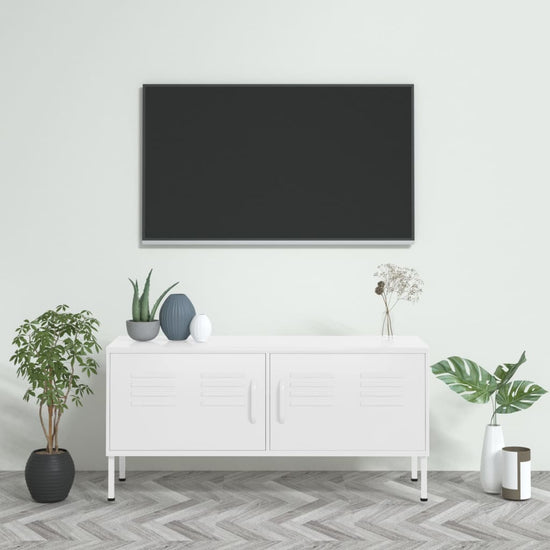 Tv-meubel 105x35x50 cm staal wit MeubelReus