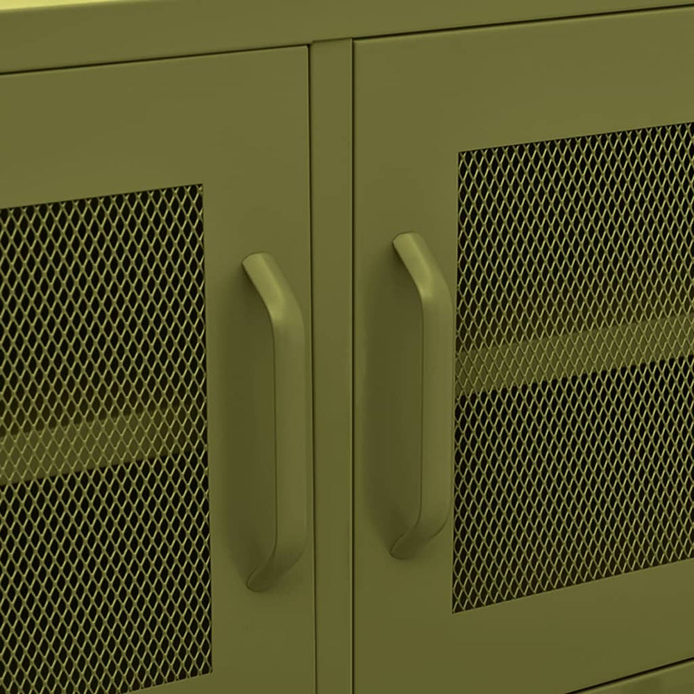 Tv-meubel 105x35x50 cm staal olijfgroen MeubelReus