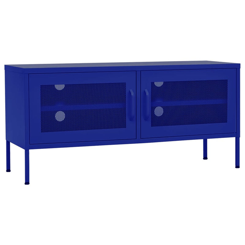 Tv-meubel 105x35x50 cm staal marineblauw