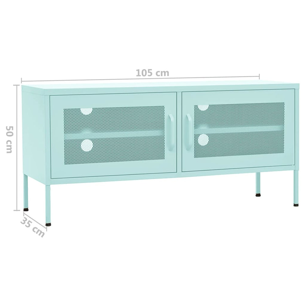 Tv-meubel 105x35x50 cm staal mintkleurig MeubelReus