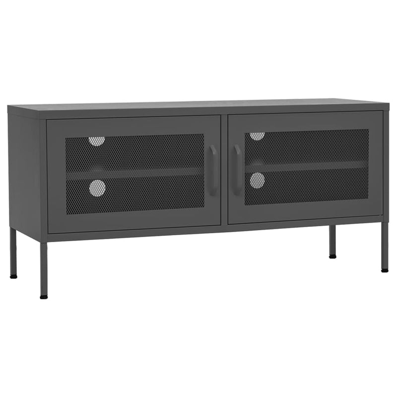 Tv-meubel 105x35x50 cm staal antracietkleurig MeubelReus