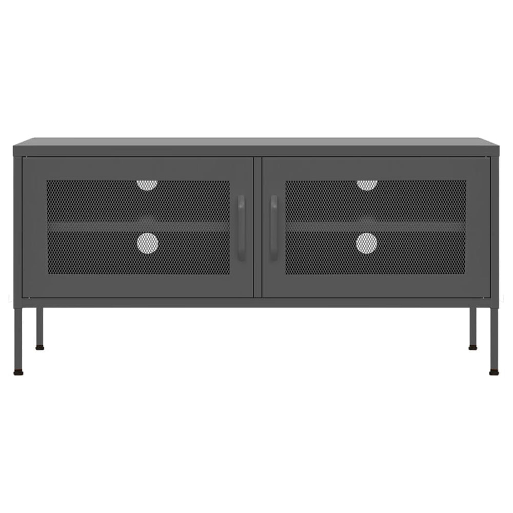 Tv-meubel 105x35x50 cm staal antracietkleurig MeubelReus