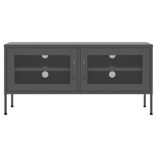 Tv-meubel 105x35x50 cm staal antracietkleurig MeubelReus