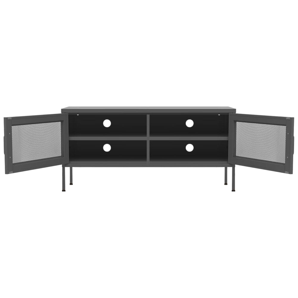 Tv-meubel 105x35x50 cm staal antracietkleurig MeubelReus
