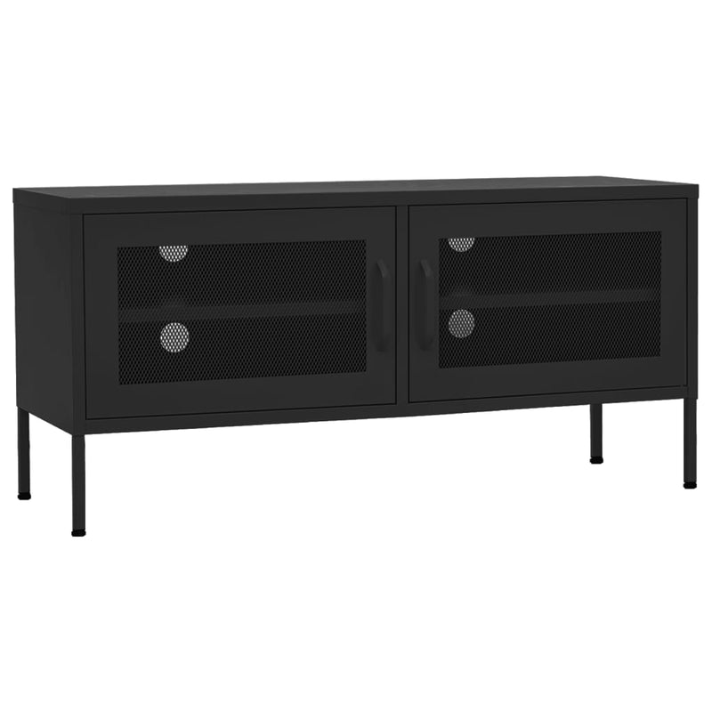 Tv-meubel 105x35x50 cm staal zwart MeubelReus