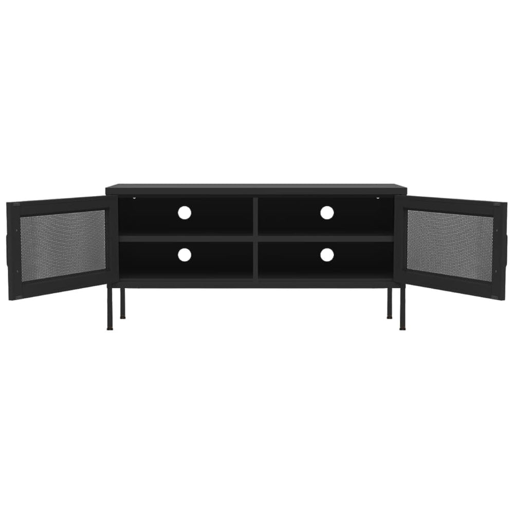 Tv-meubel 105x35x50 cm staal zwart MeubelReus
