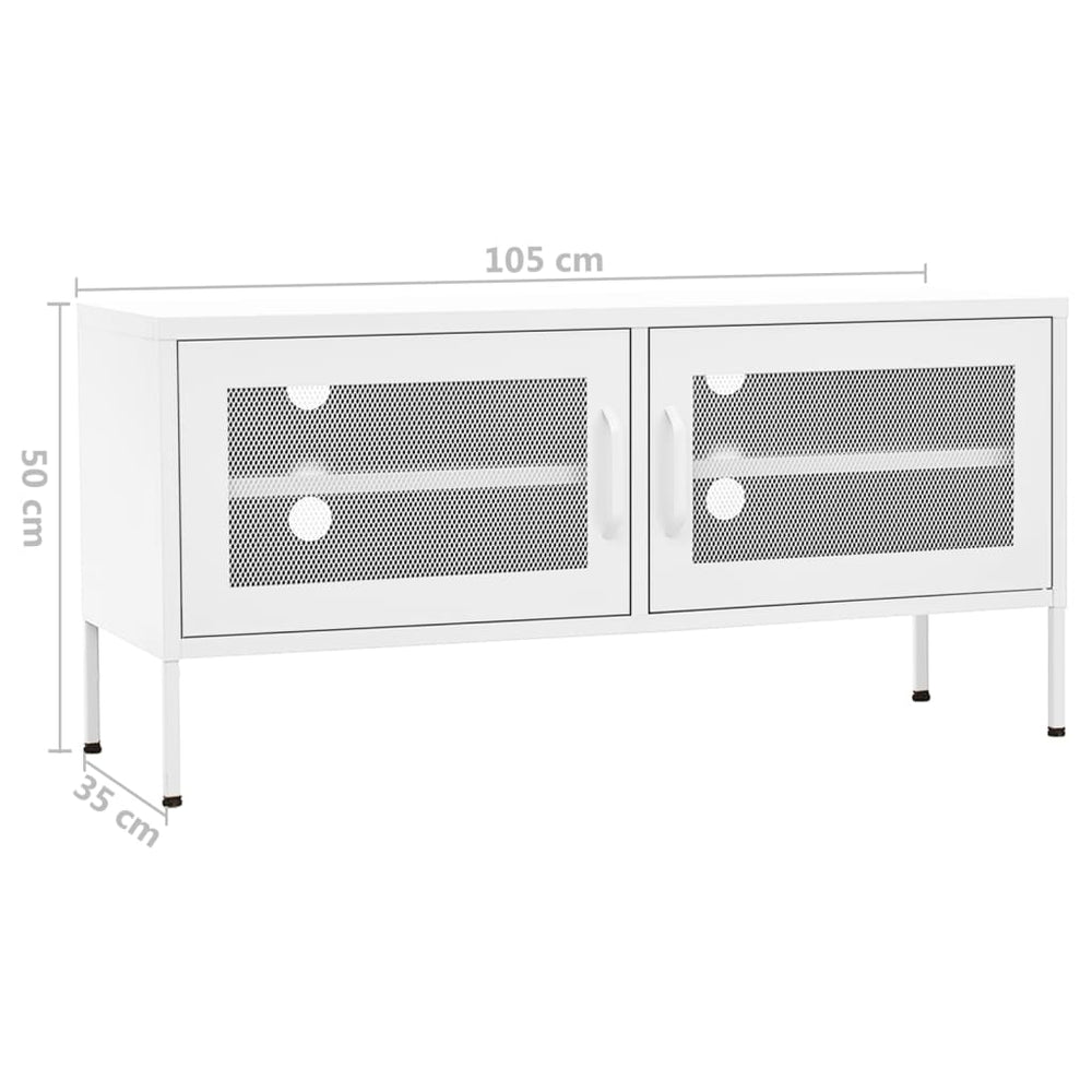 Tv-meubel 105x35x50 cm staal wit MeubelReus