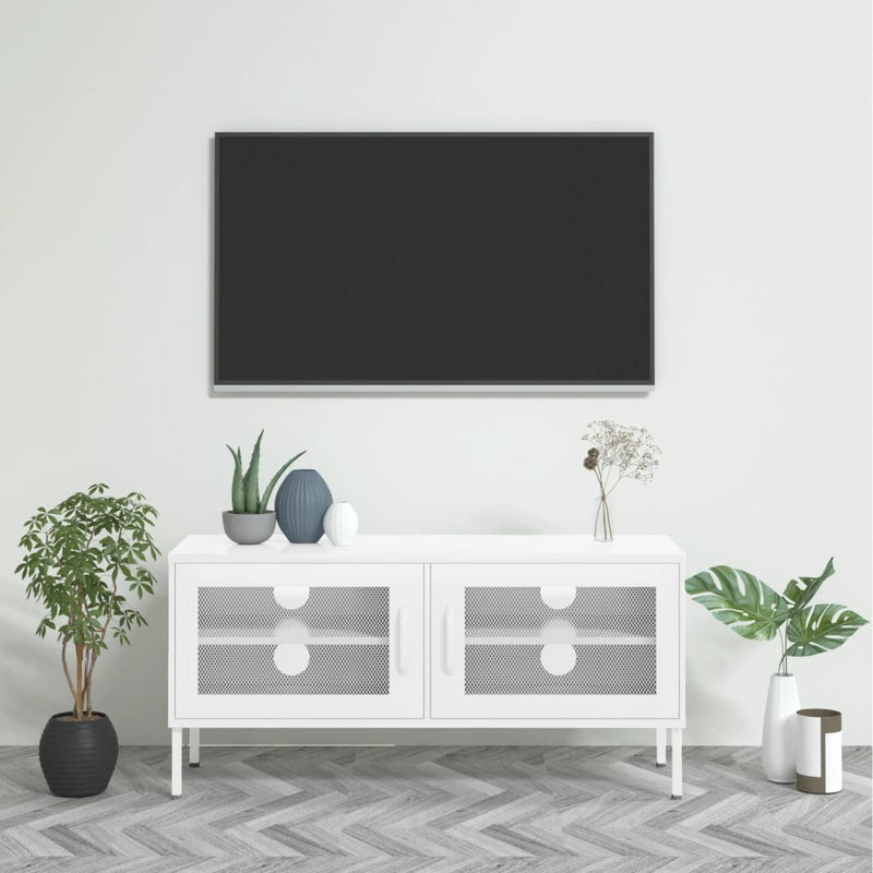 Tv-meubel 105x35x50 cm staal wit MeubelReus