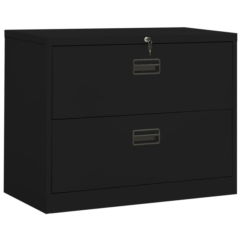Archiefkast 90x46x72,5 cm staal zwart MeubelReus