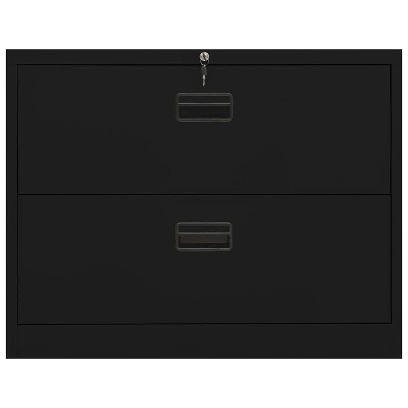 Archiefkast 90x46x72,5 cm staal zwart MeubelReus