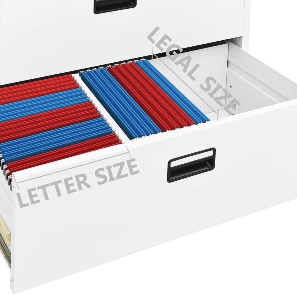 Archiefkast 90x46x103 cm staal wit MeubelReus