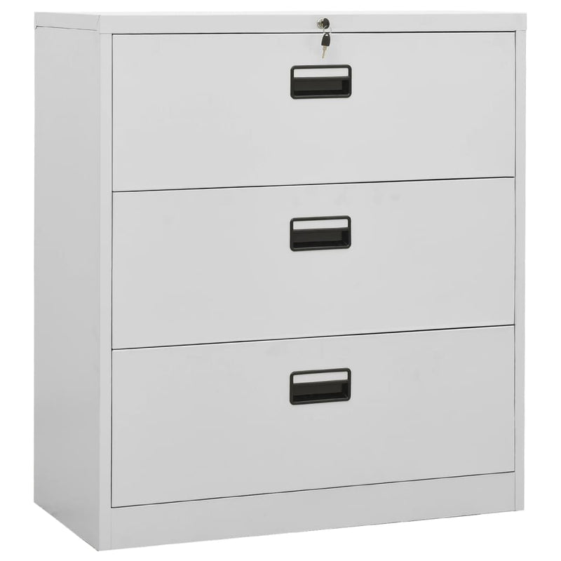 Archiefkast 90x46x103 cm staal lichtgrijs