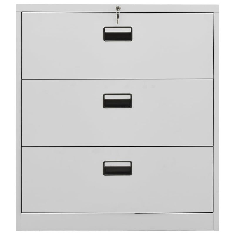 Archiefkast 90x46x103 cm staal lichtgrijs