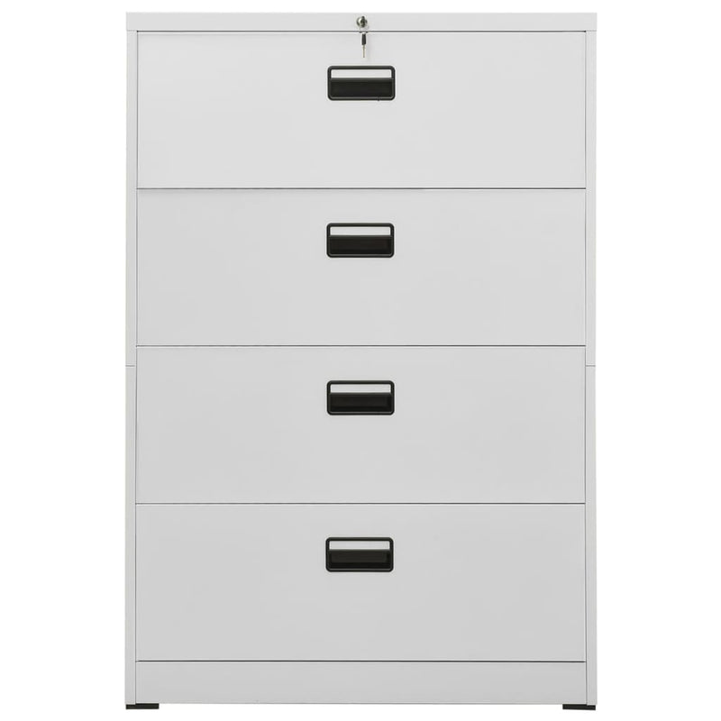 Archiefkast 90x46x134 cm staal lichtgrijs