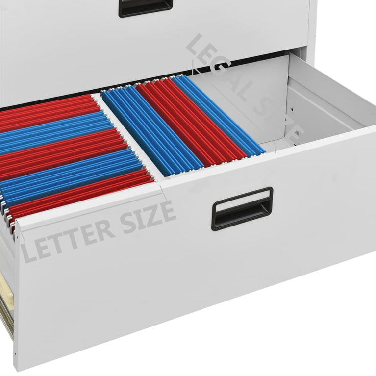 Archiefkast 90x46x134 cm staal lichtgrijs