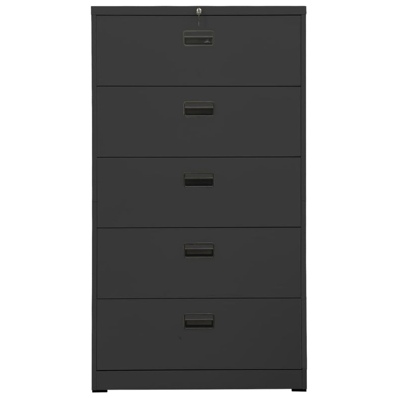 Archiefkast 90x46x164 cm staal antracietkleurig MeubelReus